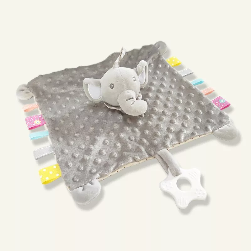 Elephant Teether Comforter Baby Plush Toy